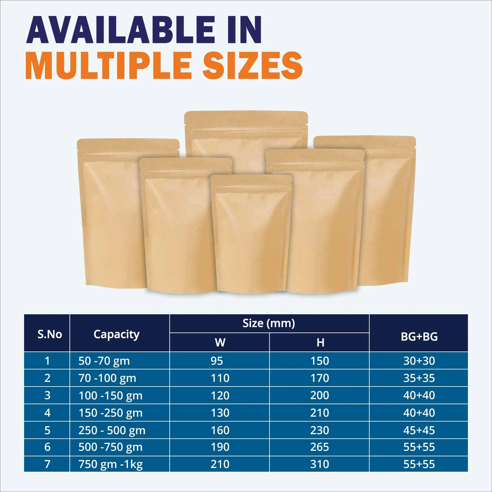 Both Side Kraft Paper Stand Up Zipper Pouch - Image 16
