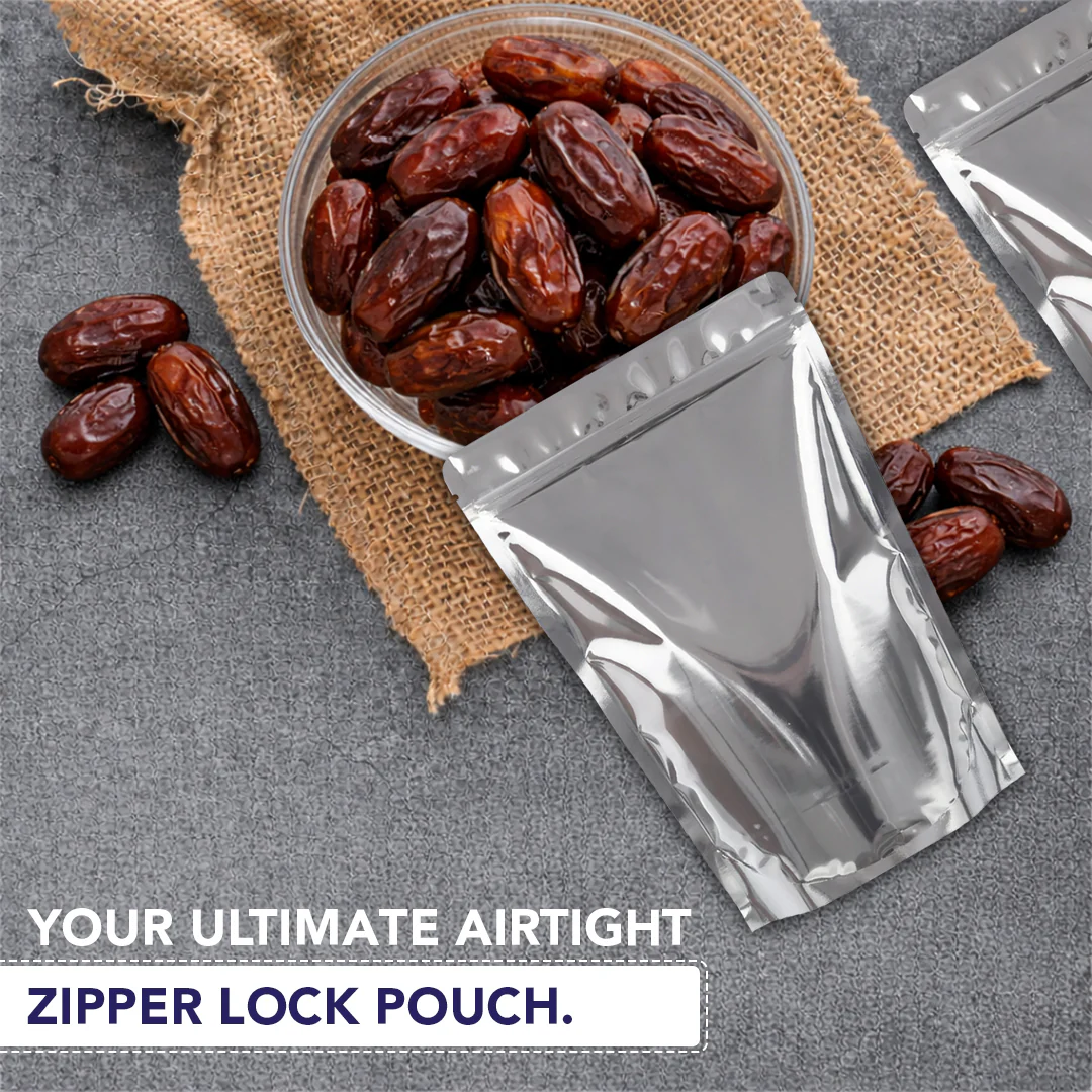 Both Side Gloss Silver Stand Up Zipper Pouch - Image 50