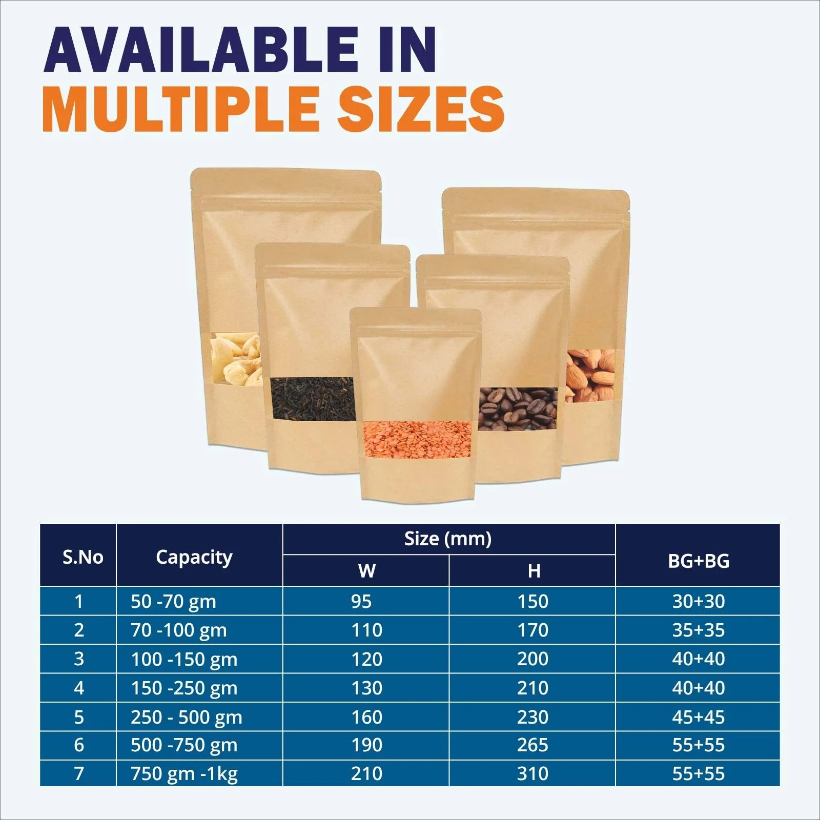 Kraft Paper Stand Up Zipper Pouch With Window - Image 36