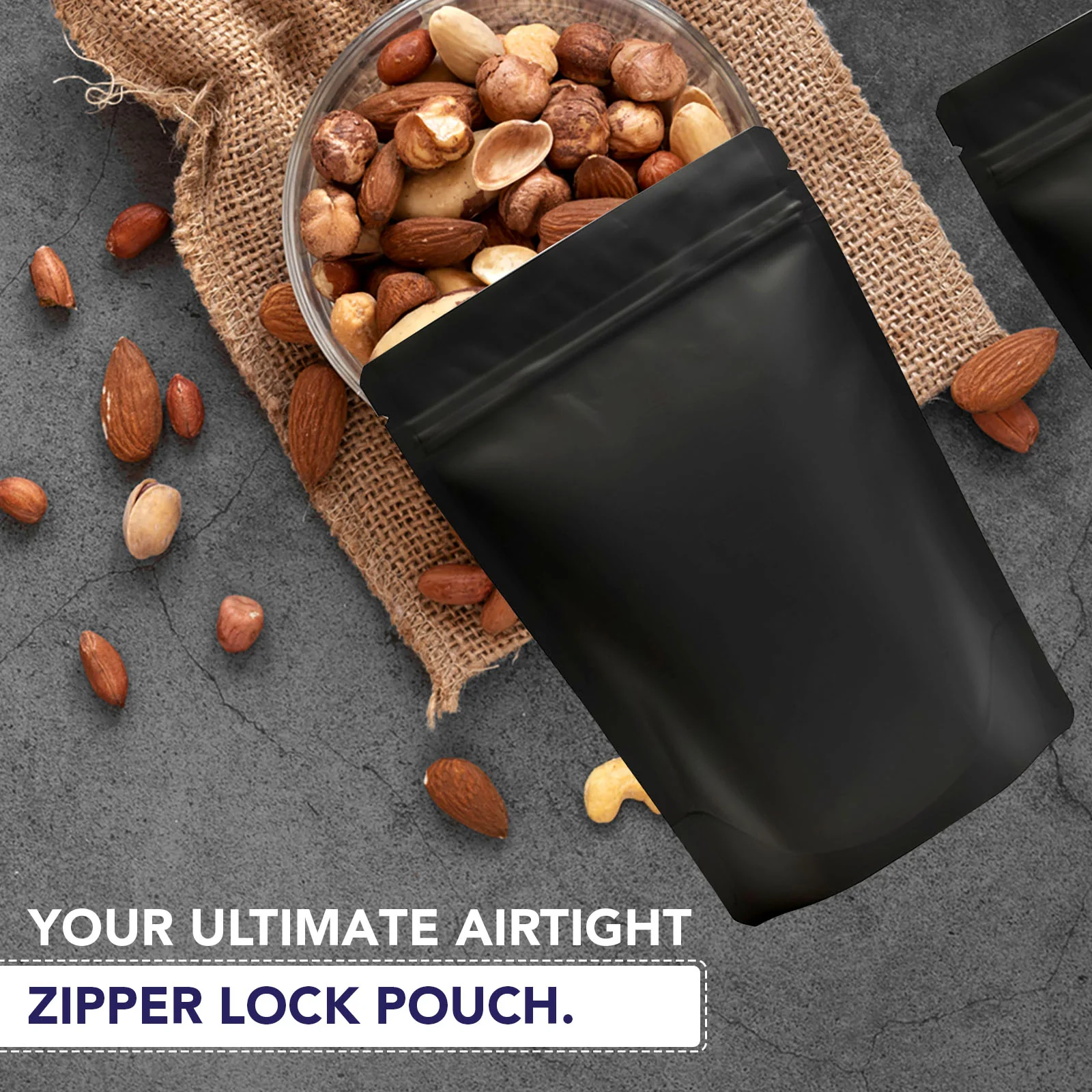 Both Side Matte Black Stand Up Zipper Pouch - Image 33
